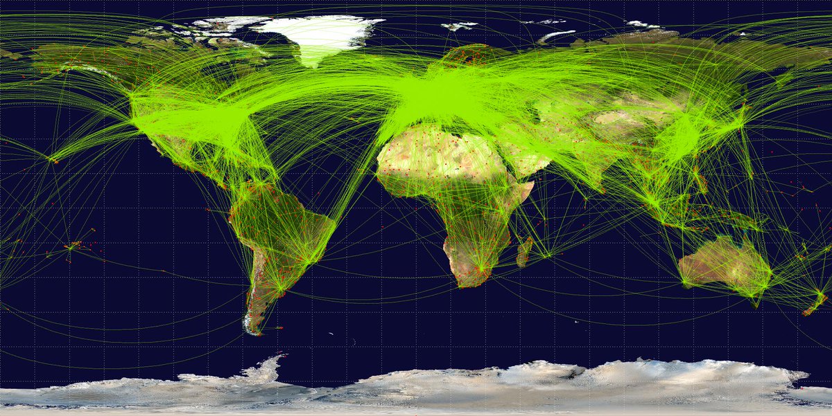 violín pedir gancho El Orden Mundial - EOM on Twitter: "Un mapa del tráfico aéreo mundial. Vía  @GrandjeanMartin https://t.co/18T6aU3Y69" / Twitter