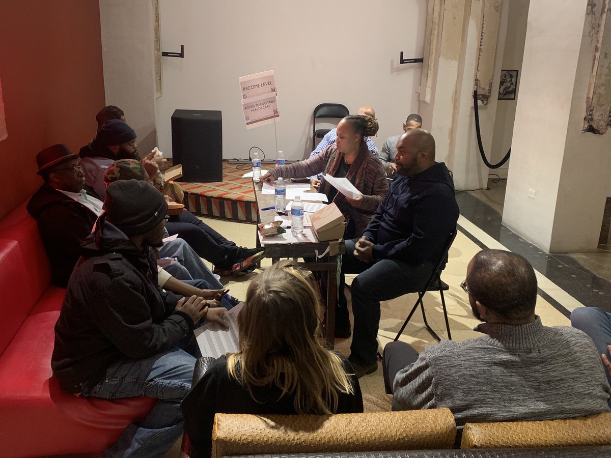 The_CBGMC's tweet photo. Tuesday, the Caucus held a townhall meeting to share preliminary results from our community needs assessment study. Conversations were held with community about the most crucial social determinants of health that were found in our research.
🤎🖤🏳️🌈 #CBGMC #TheProsperityProject https://t.co/7viCl13ZY2