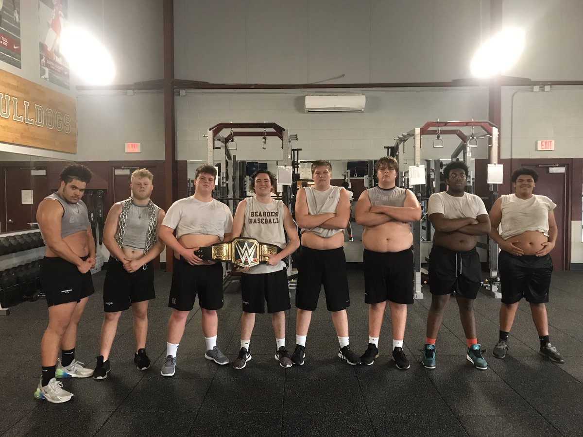 BeardenFB's tweet photo. 1st Rack of the Week winner for the new year goes to our veteran big men at rack #7. Way to represent the OL/DL fellas. @James_milazzo1 @JalenNevels @WillHaney2412 @JackMcKenry22 @JayPemberton3 https://t.co/gVQv64soKD