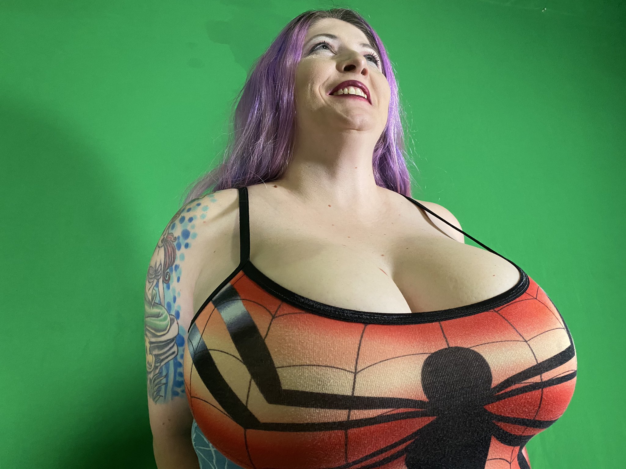Demora Avarice on X: Spider-boobs, spider-boobs. Do they swing, to and  fro? Yes they do, cause she is braless... t.coalbMXW0JLL  X