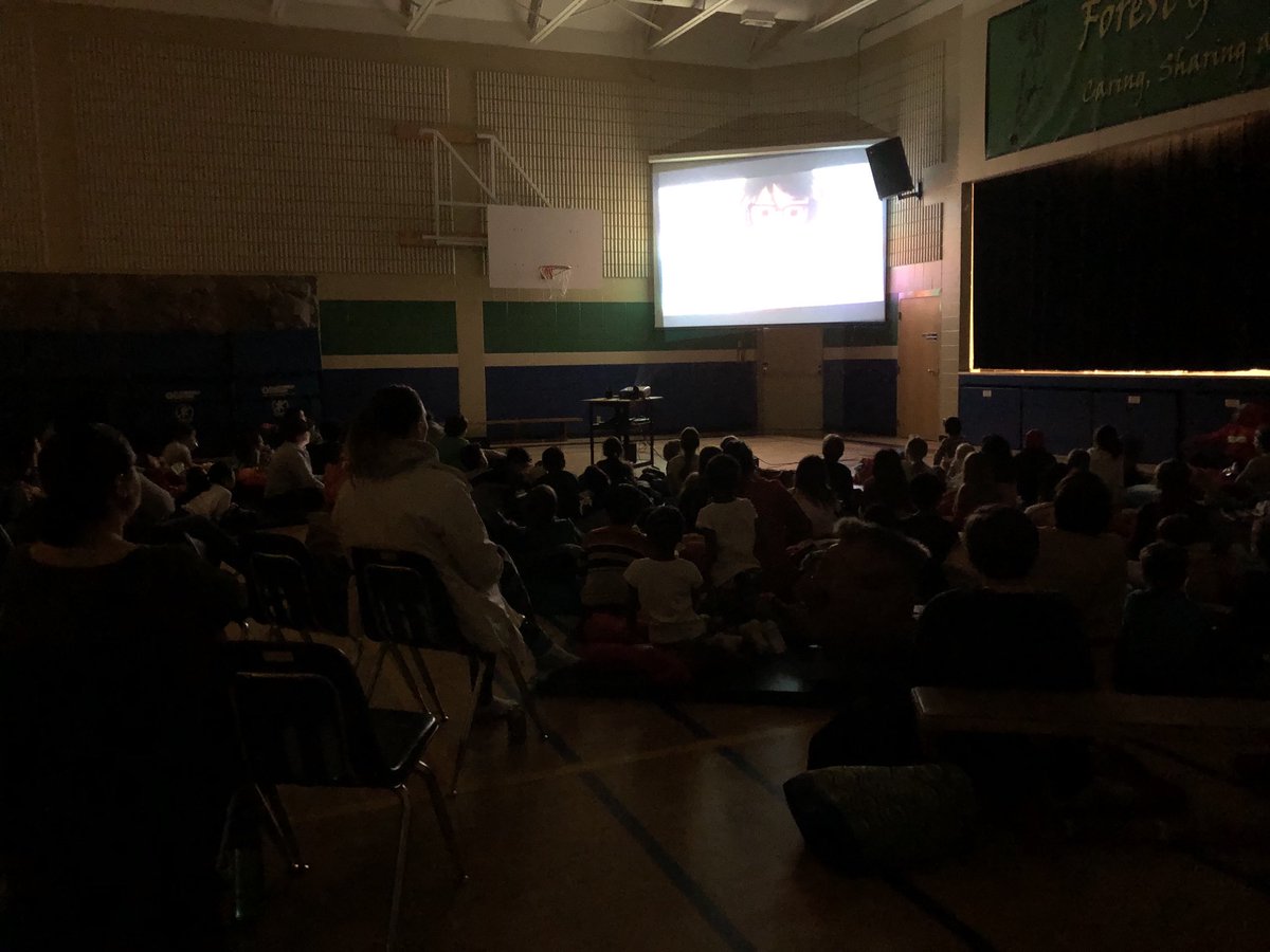 It may be snowing outside, but the weather isn’t keeping us from enjoying Abominable at our Family Movie Night at Ecole Forest Grove School!