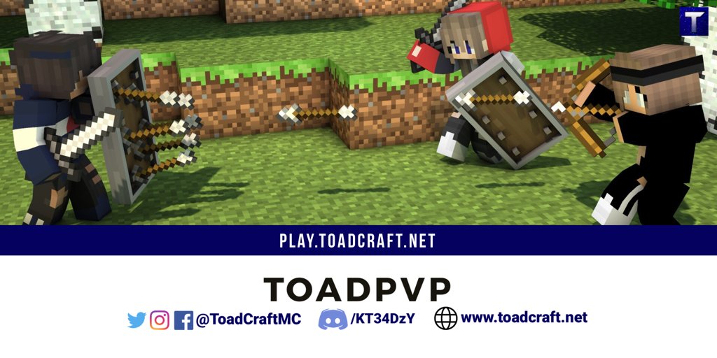 ToadCraftMC's tweet image. Toadpvp event

Zaterdag is er een pvp event op toadpvp om 20:00 uur

Het event zal een HideAndSeek event zijn. Ben jij ook benieuwd?
Kom dan om 20:00 uur naar toadpvp.