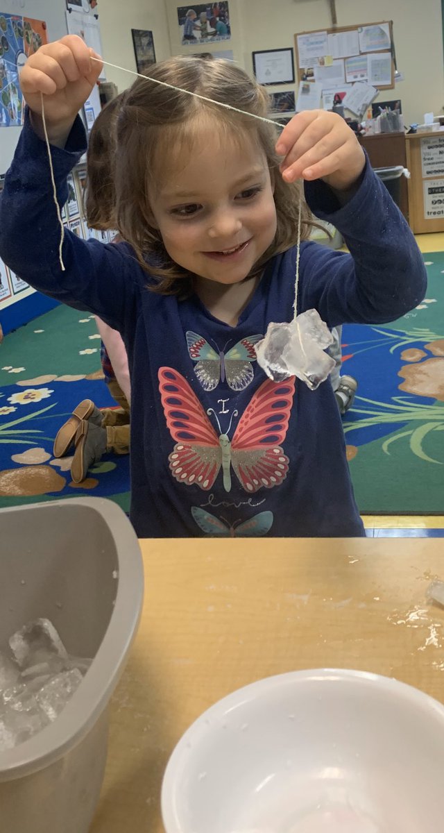 MsT_trinity's tweet image. Early Learner scientists are ice fishing while also exploring the affect salt has on ice. #trinitylearns #cherishchildhood