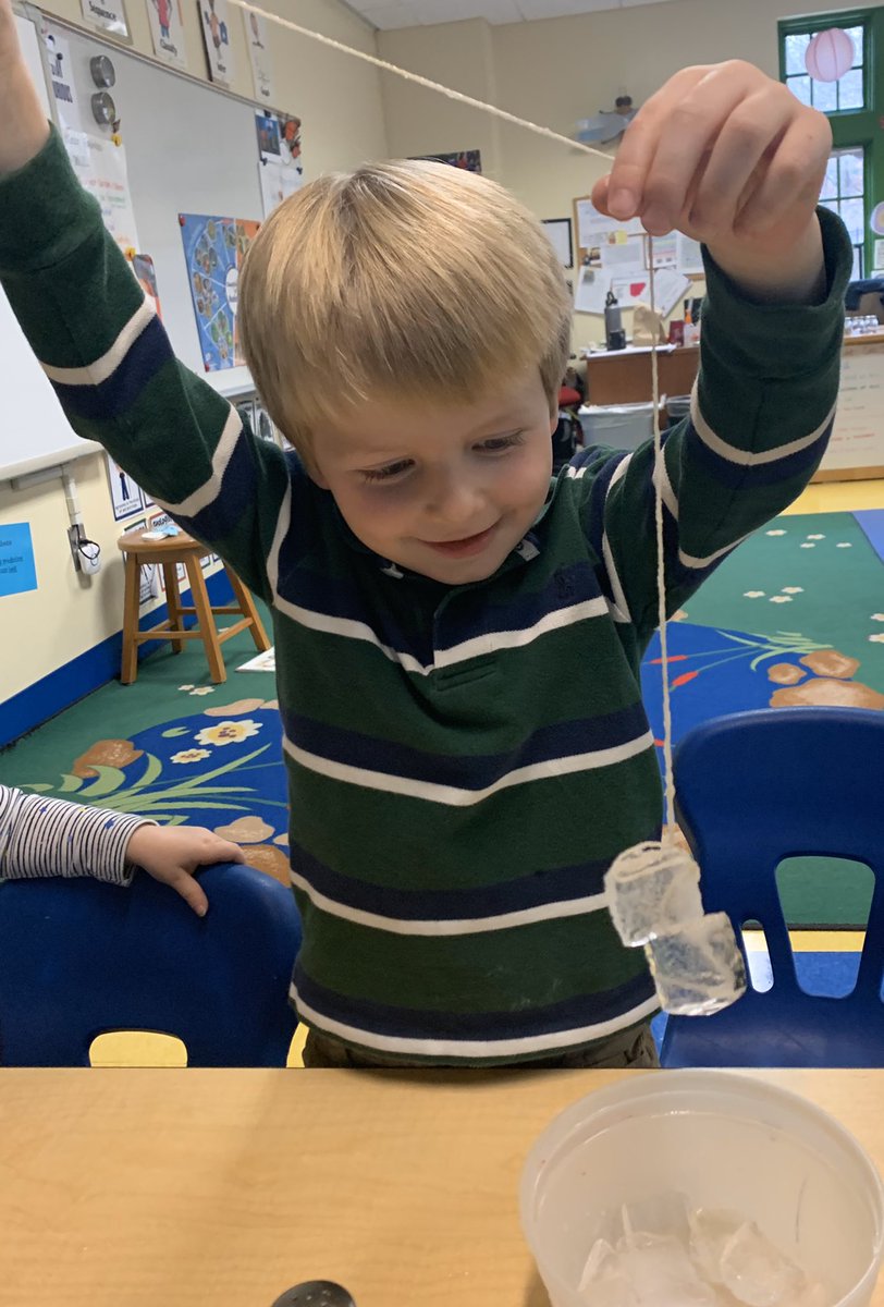 MsT_trinity's tweet image. Early Learner scientists are ice fishing while also exploring the affect salt has on ice. #trinitylearns #cherishchildhood