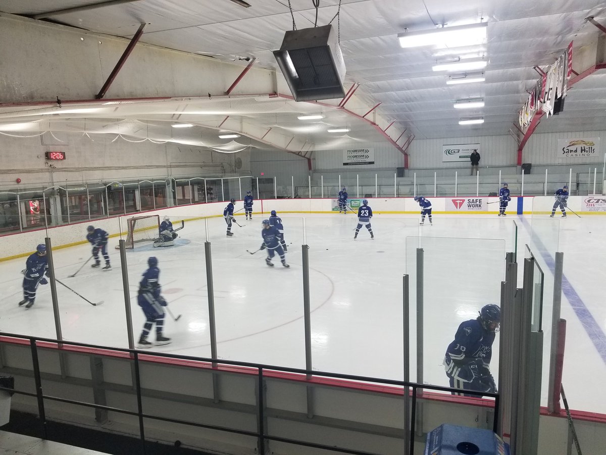 Warmups underway in Carberry as the Rangers prepare for the Southwest Cougars