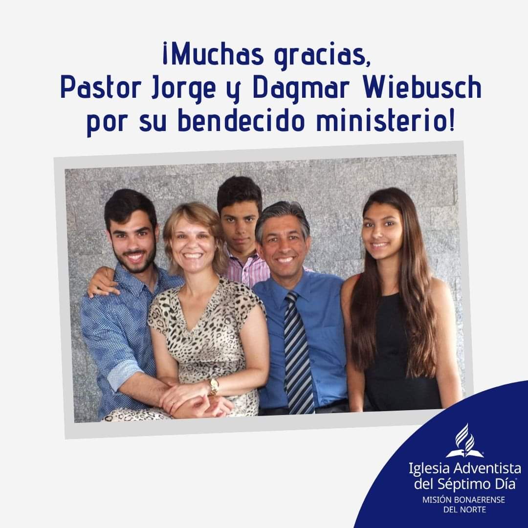 ⛪️  Luego de 2 años con nosotros, hoy nos toca agradecer al Pr. <a href="/jorgewiebusch/">Jorge Wiebusch</a> por su ministerio como presidente y a su esposa Dagmar por servir como dir. del Min. de la Mujer. ¡Dios los llene de bendiciones en <a href="/adventistas_uy/">Adventistas Uruguay</a>! Los abrazamos en oración. 🙏