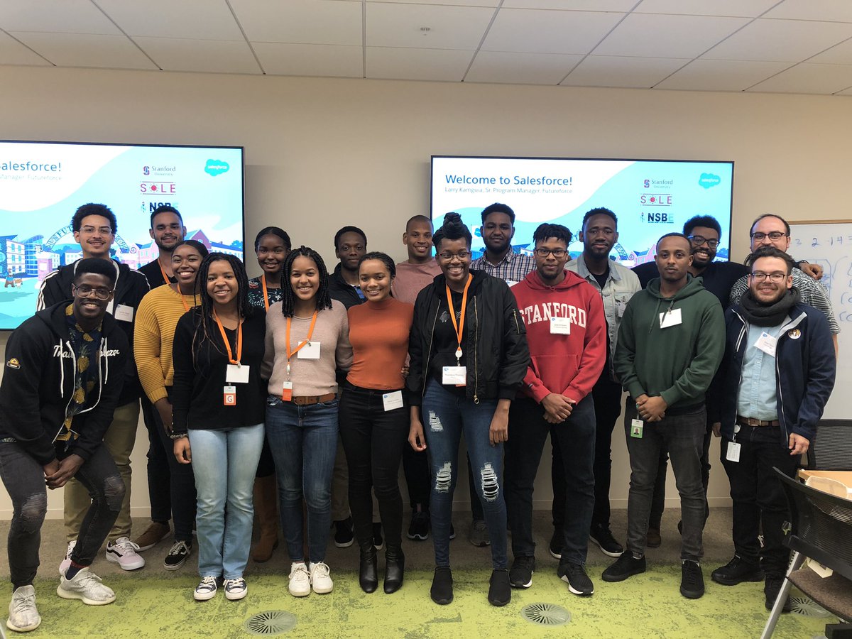 SalesforceEdu's tweet photo. #ThatFridayFeeling when your friends from @StanfordSBSE visit you for the afternoon 😃😊😀! Thanks to all those that stopped by and checked out our Ohana and learned more about life at Salesforce 💃. 

Make sure to check us out at https://t.co/sBdwMezp81 https://t.co/Qqa6vg4Ws8