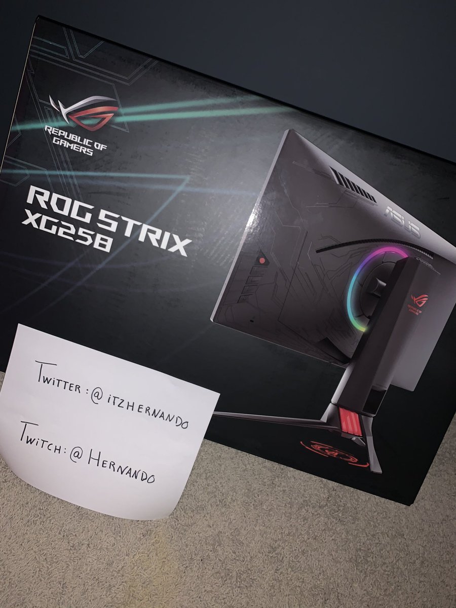 itzHernando's tweet image. I have an extra Asus ROG 240hz Monitor, so i'm deciding to do a #giveaway for it! All you have to do to enter is; Like, Retweet, and Follow me! 

I will be announcing a winner next Friday! Good luck :)