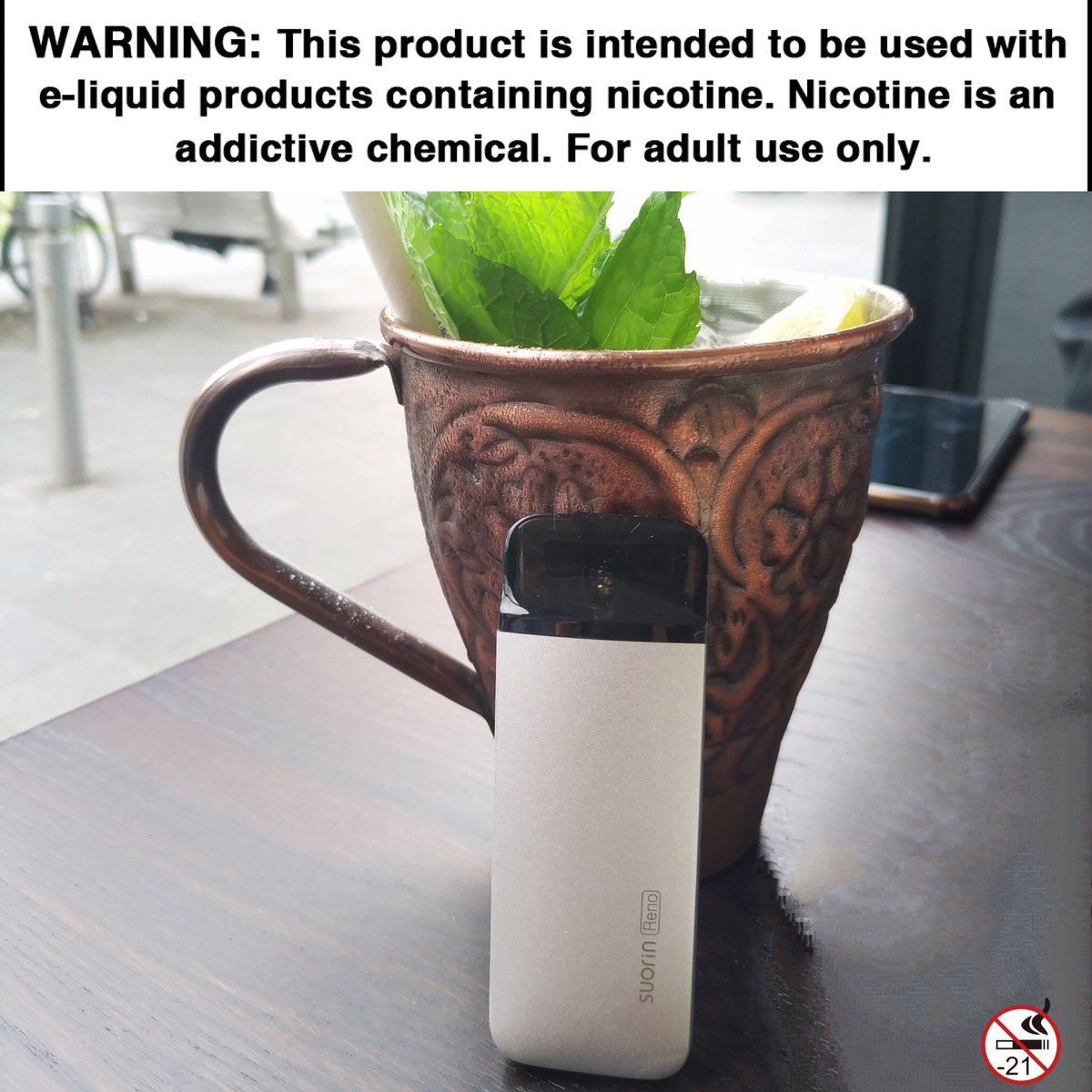 Weekend's New Combo: Cocktail and #SuorinReno
-
⚠️WARNING: This product is intended to be used with e-liquid products containing nicotine. Nicotine is an addictive chemical. For adult use only.