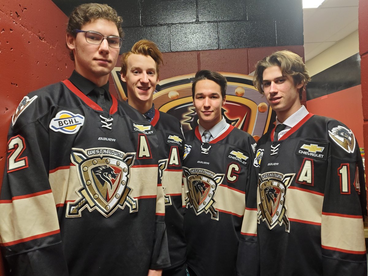 BCHLWarriors's tweet photo. NEWS: Joining Captain Jake Harrison, the Warriors are excited to name Ryan Novecosky, Carter Wilkie and John Evans alternate captains for the remainder of the season. 

DETAILS: https://t.co/CpeBBqJJCE

#BCHL https://t.co/QDUqGizI83