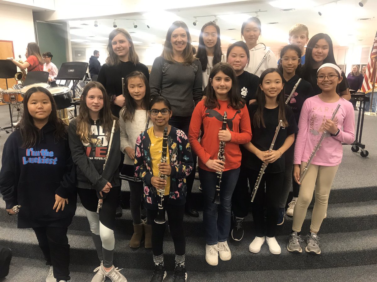 Our amazing musicians after a fabulous concert prepares in just 3 hours!  @LibertyMSBands  #proudpumas <a href="/colinpowelles/">Colin Powell ES FCPS</a>