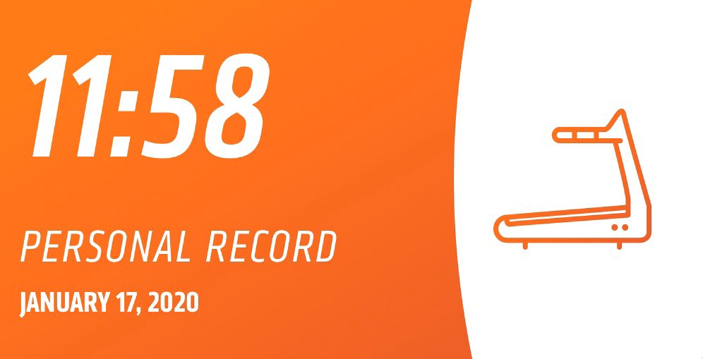 FitFancyNancy's tweet photo. Took 34 seconds off my one mile time! Held back tears... May 7, 2019 I couldn’t finish the mile in the allotted time, now I’m getting under 12 minutes! What’s next??? @orangetheory #MoreLife #PR https://t.co/26bZmAcYNF