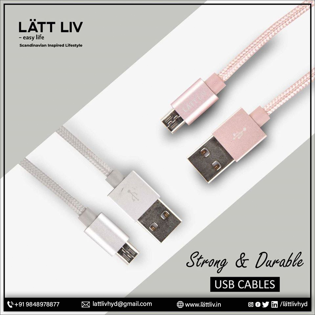LattlivHyd's tweet photo. Get the perfect partner for your charging adapter at #lattlivstore from a wide collection of strong and durable USB cables. Sync and charge with style!
#usbcable #chargingcable #iPhoneCable #iPadCable #scandinavianinspiredlifestyle #localstore #investing #franchiseopportunities https://t.co/O3CSjhK4BU