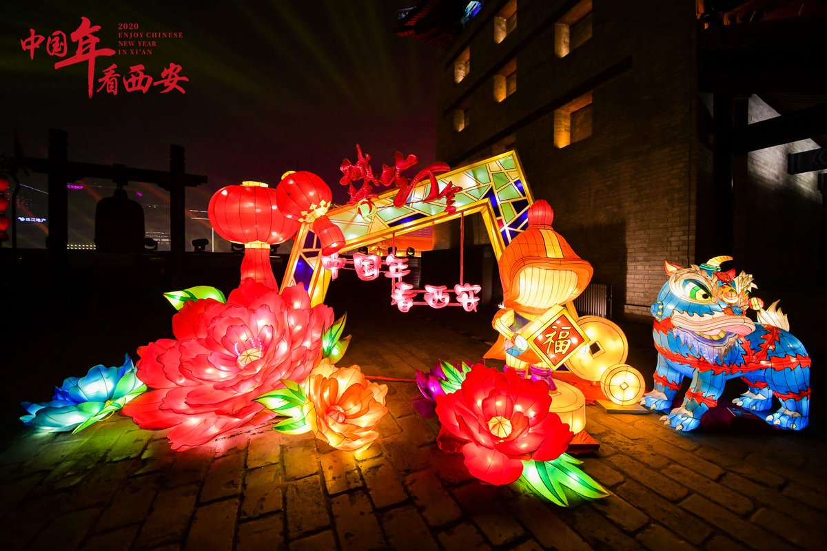 VisitXian's tweet photo. On the Xi’an City Wall, every largely shaped lantern has got its story. Do you know why there are so many rat-like lanterns?🐭 #enjoyChineseNewYearinXiAn2020 #VisitXiAn https://t.co/2lbUN2helf
