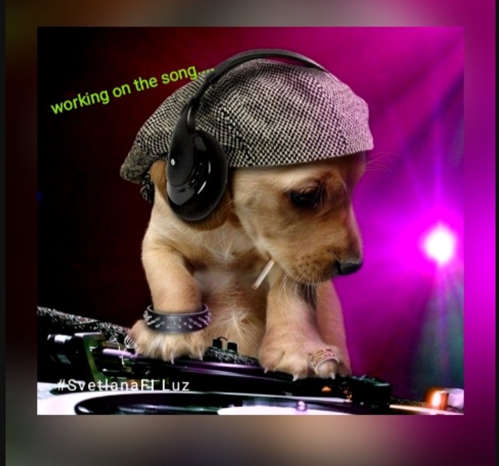 Working on a song ...работаю над песней....