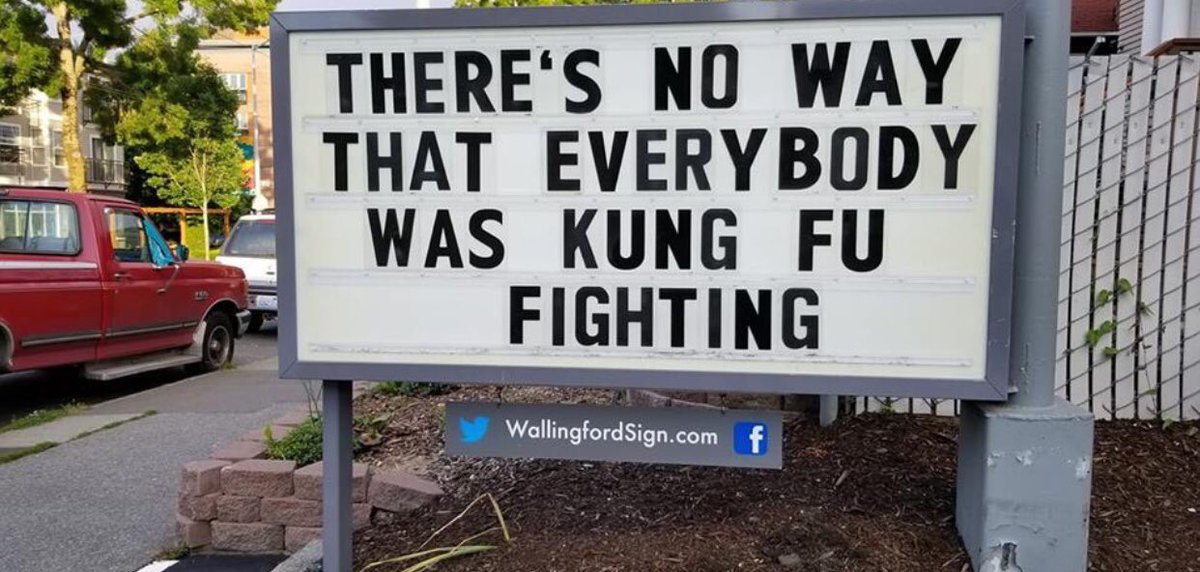 KeithBozman1's tweet photo. Just 2 things I don’t believe, not everyone was Kung Fu Fighting, and not everyone Wang Chung tonight. https://t.co/g8fI6CcKlr