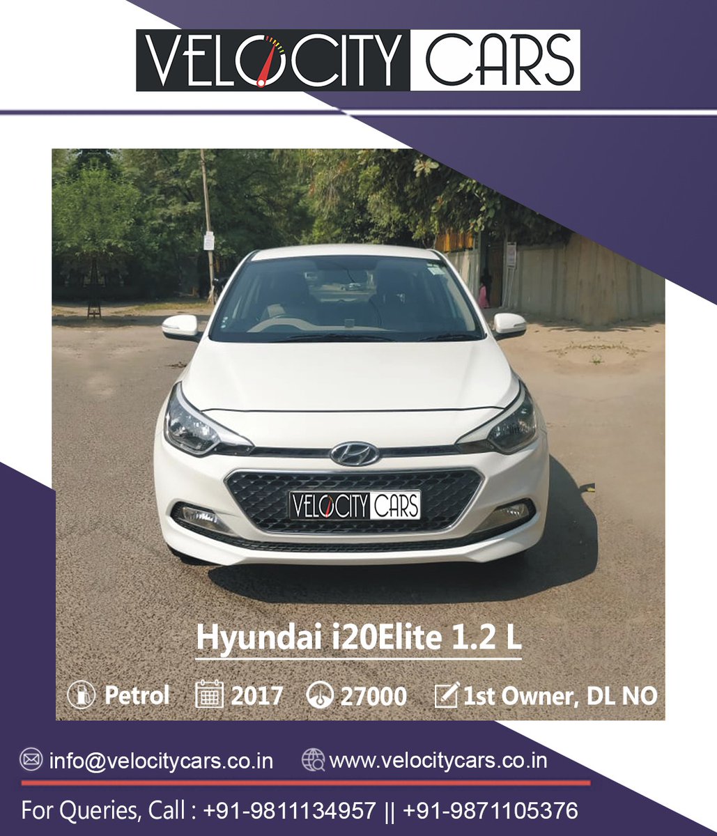VelocityCars9's tweet photo. 2017 Hyundai i20Elite 1.2L

Details:-
⛽Fuel Type: Petrol
🚘KM Done: 27000
👨‍💼Owner Sr No: 1st Owner, DL NO

☎@9811134957
☎@9871105376
Visit Us: https://t.co/5OqbDKUu3d

#cars #sales #carsale #salemycaronline #carinsurance #carrenewal #insurance #delhi #noida #gurgaon #ghaziabad https://t.co/qWKLkceoAR