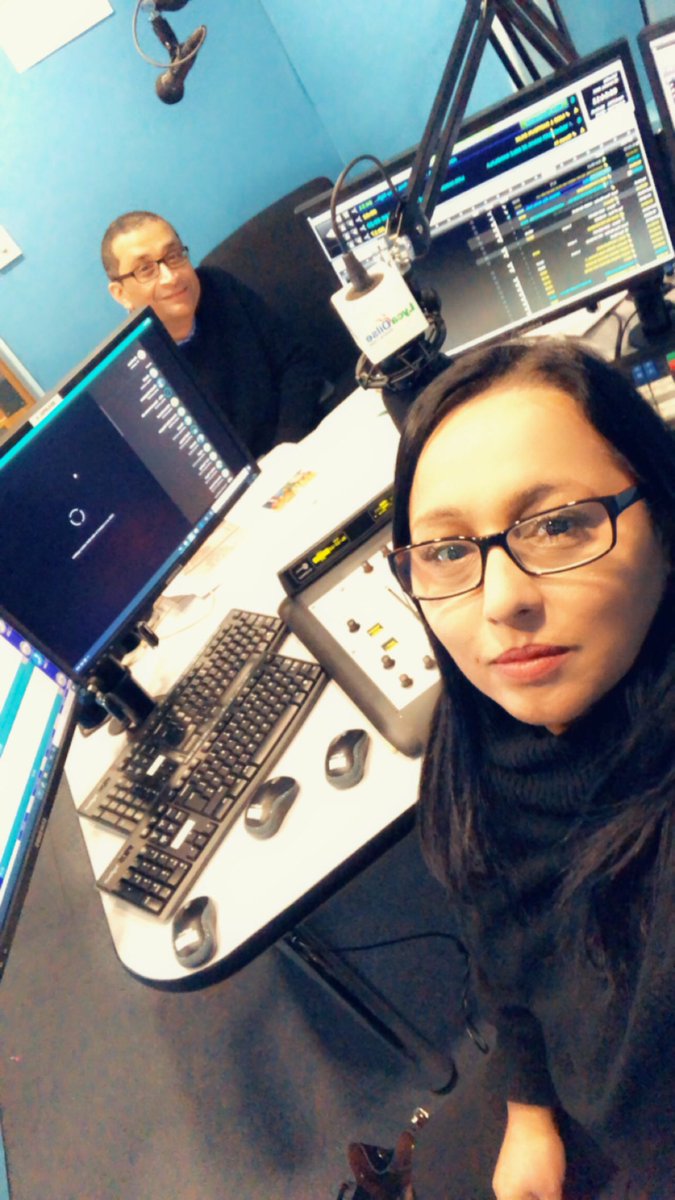 rubyraza's tweet photo. DilSe ❤️💙
First show in #newstudios @radiostudiosvcs 🎧
#Saturday #BreakfastShow 
Back on the #airwaves with the husband NAJ 7-10am on @DilSeRadio #TuneInNow 
🔺 #News #Sports #Laughter
🔺 #AritstHour  
🔺#Bollywood #Lollywood #Gossip 
Make it a date .... #LaughterPermitted 🤪 https://t.co/m5qhKy4HzY