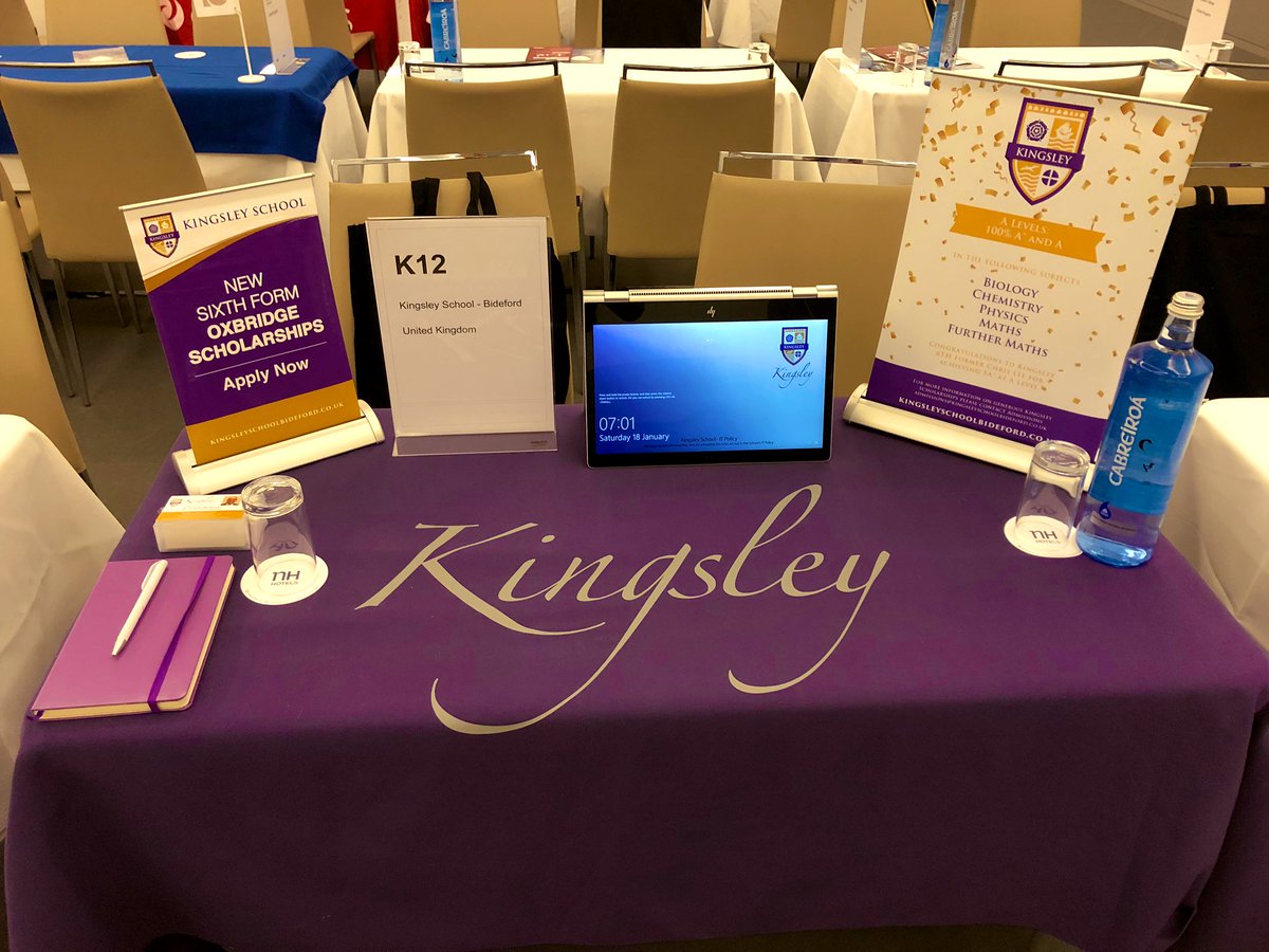 NurseNicholasSW's tweet photo. Setup and ready to meet new agents to talk about @KSBideford... a very busy day ahead with 20 back to back meetings... #STALPHESPAIN #introductions #education #bideford #school #boardingschool #summerschool https://t.co/gNwsEIxmh7