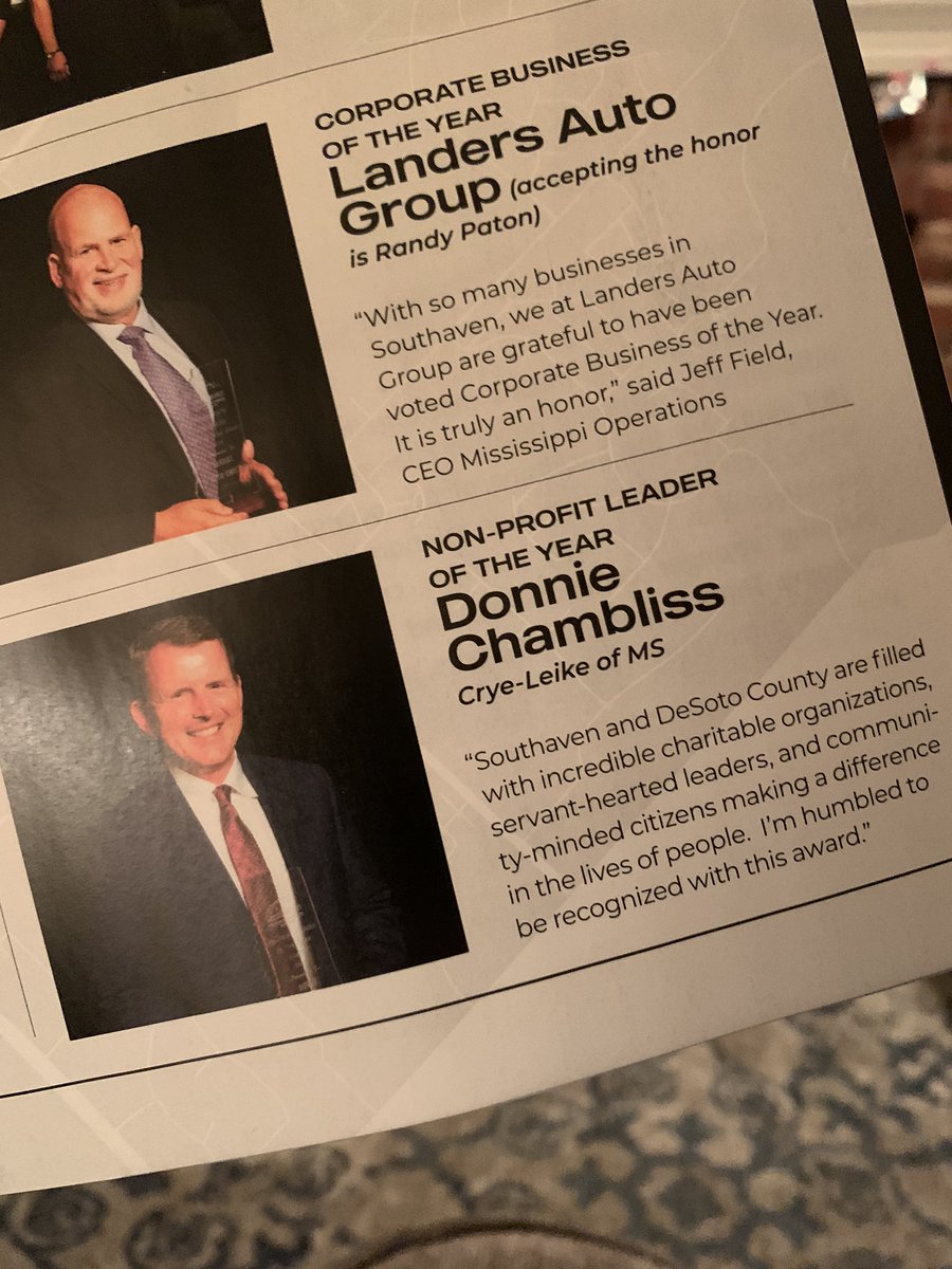 The <a href="/ShavenChamber/">Southaven Chamber</a> Magazine is hitting mailboxes 📬 and we spy The Southaven Nonprofit Leader of the Year, Donnie Chambliss for his efforts with Habitat for Humanity and <a href="/dftonline/">DeSotoFamilyTheatre</a>. 

— The DC Team