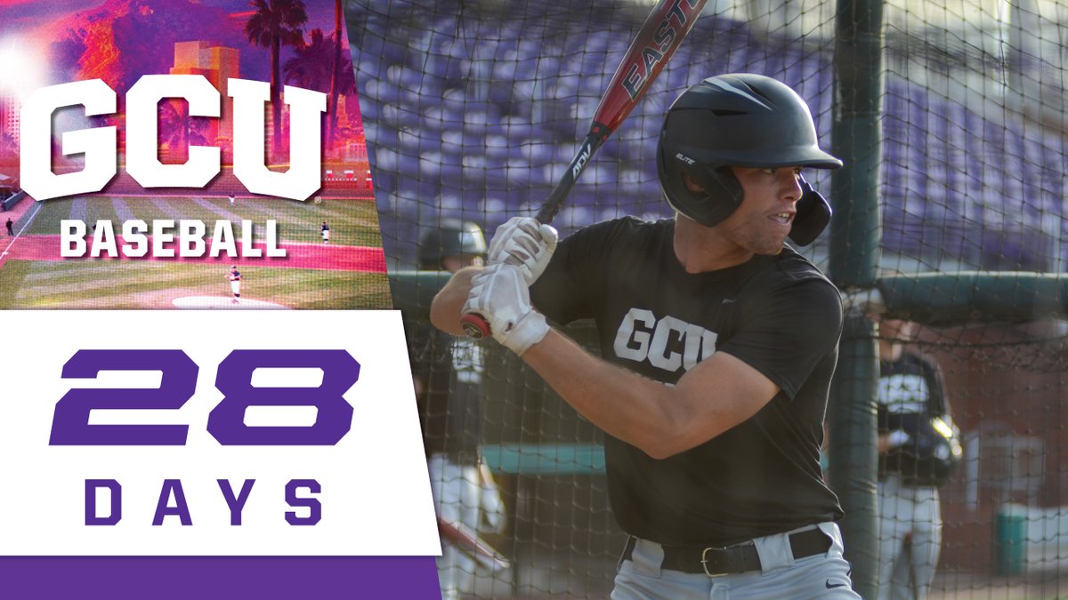 GCU_Baseball's tweet photo. Four weeks from tonight = 2οΈβ£8οΈβ£ days. #LopesCountdown https://t.co/ZavTaRmQxz