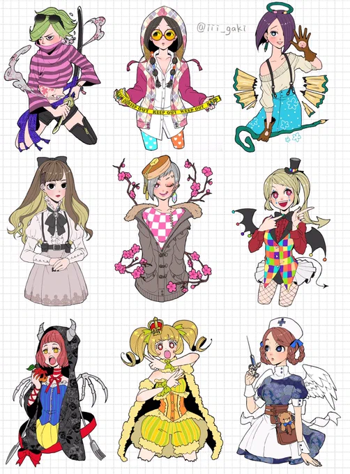 1年くらい前に投げたフォロワーさん擬人化タグ、全員分は描ききれませんでした…申し訳ございません?‍♂️描けたものだけup供養します 