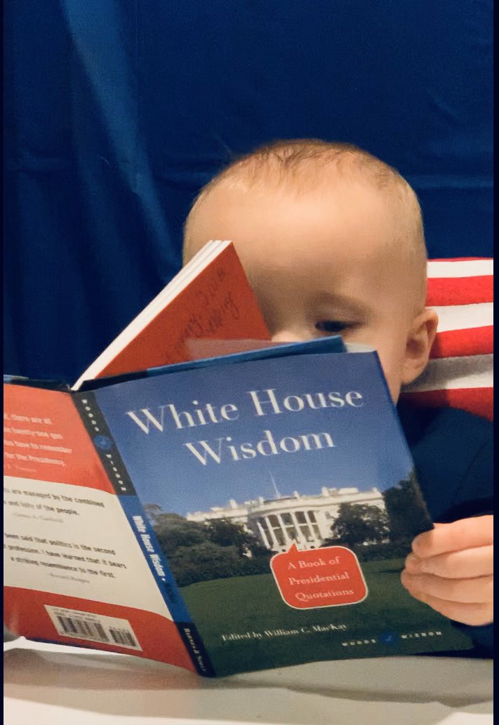 After an exhausting week on the campaign trail, I’m curling up next to the fire with a nice bottle, my blankie, and one of my favorite books. #happyfridayamerica #niko4prez #2020isOURyear #thelandofthefreebecauseofthebrave