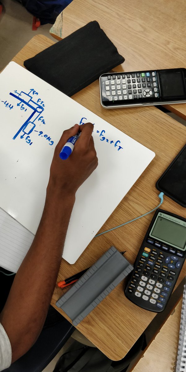 LaZerteScience's tweet photo. @melazerte Using whiteboards to collaboratively solve Dynamics problems in preparation for the exam. #InspirePassion #ChangeLives https://t.co/VM3XxquEKg https://t.co/3kq1iRig6B