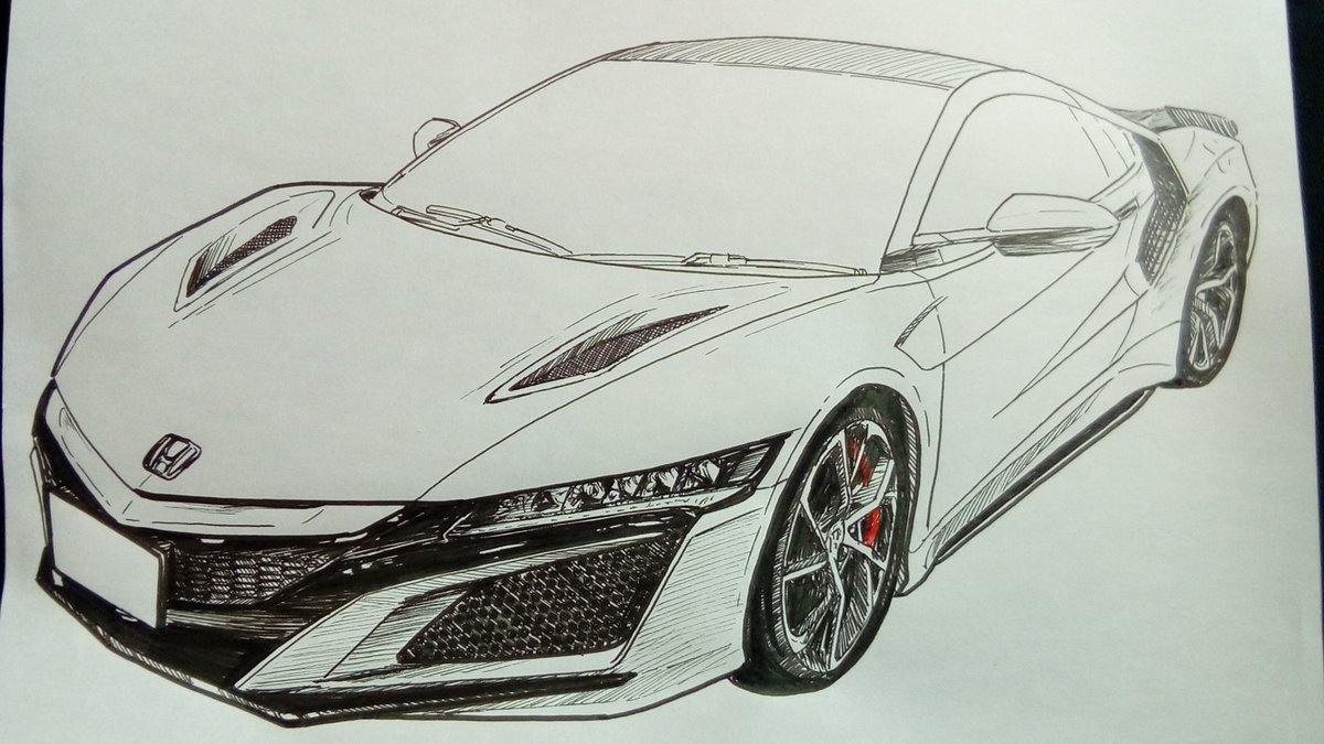 結城るい ホンダ Honda Nsx ラクガキ ペン画 イラスト王国 イラスト基地 アナログイラスト ホンダnsx