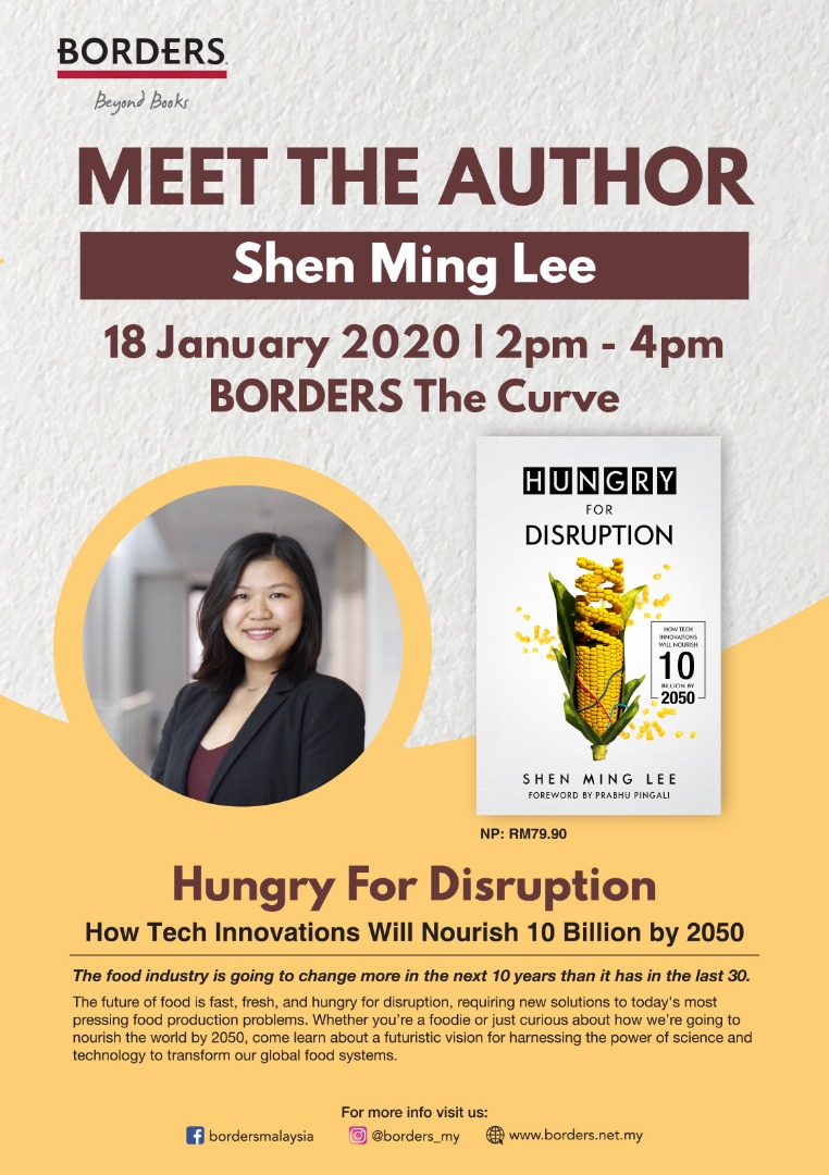 ghostdewgem's tweet photo. Today, am hosting an author who will be talking about food/agro tech who is passionate in nourishing the world by 2050. #HungryforDisruption #ShenMingLee #BordersBookstore https://t.co/WiBqxdqzRp https://t.co/wIzoX4PQZI