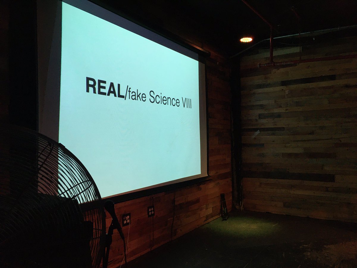 lmorgadopalacin's tweet photo. Thanks @NYCSkeptics, Michelle Bruenn, @Shyaporn, presenters and the audience for this fantastic edition of Real/Fake #Science @pineboxrockshop - it was fun! And one winner got all of us right! #SizeMatters 😉 #microproteins #micropeptides #sORFs #cancer https://t.co/CP3BSDkLqY