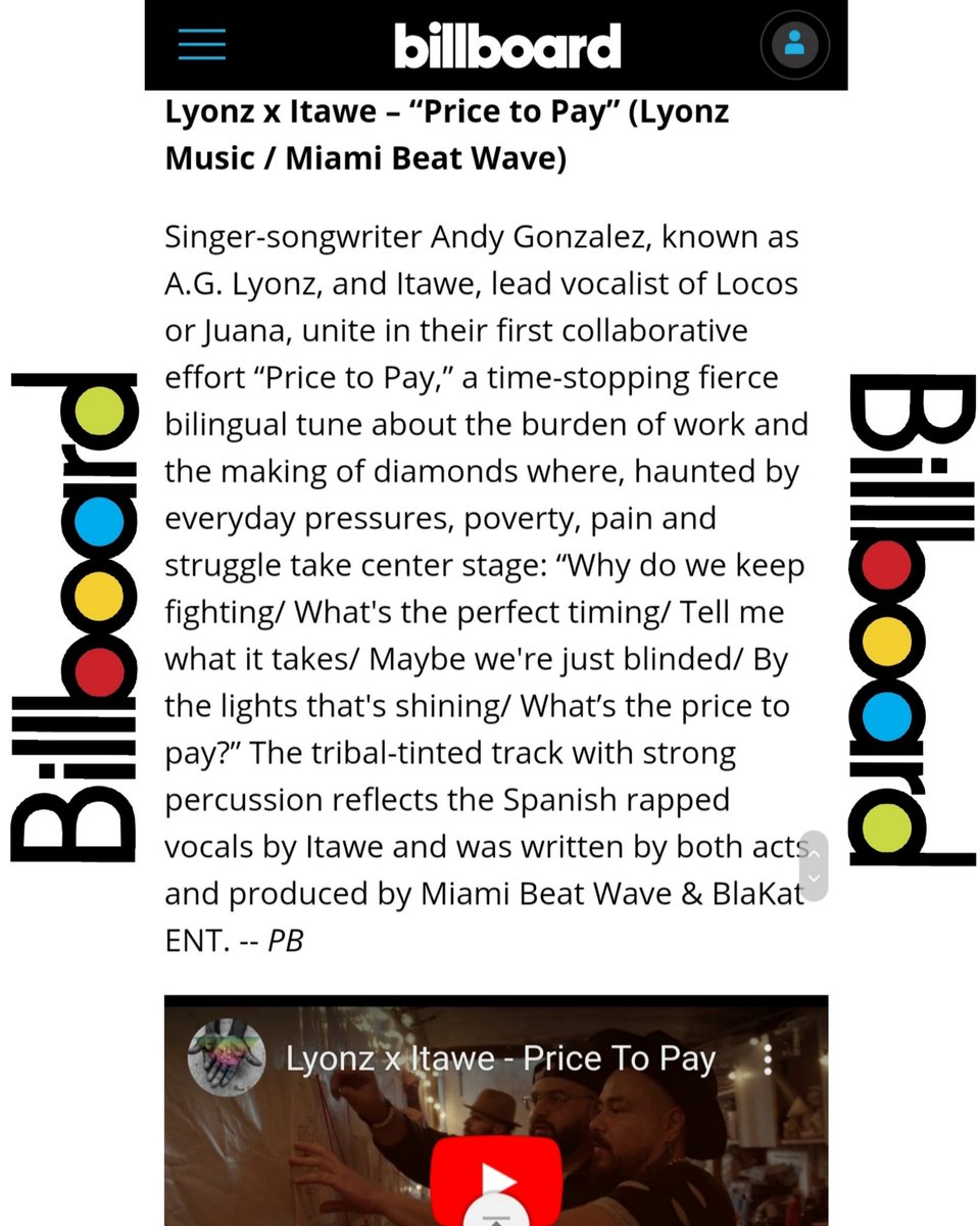 Aglyonz's tweet photo. Look mom, we made it to the billboard's 🚨🚨 Thank you to the @billboard !!! So grateful. And huge shout out to @PamelaBustios for the push.. @MiamiBeatWave &amp; @BlaKatENT &amp; @Mritagui  We got one brothers!!! https://t.co/DVOXEu9z47
