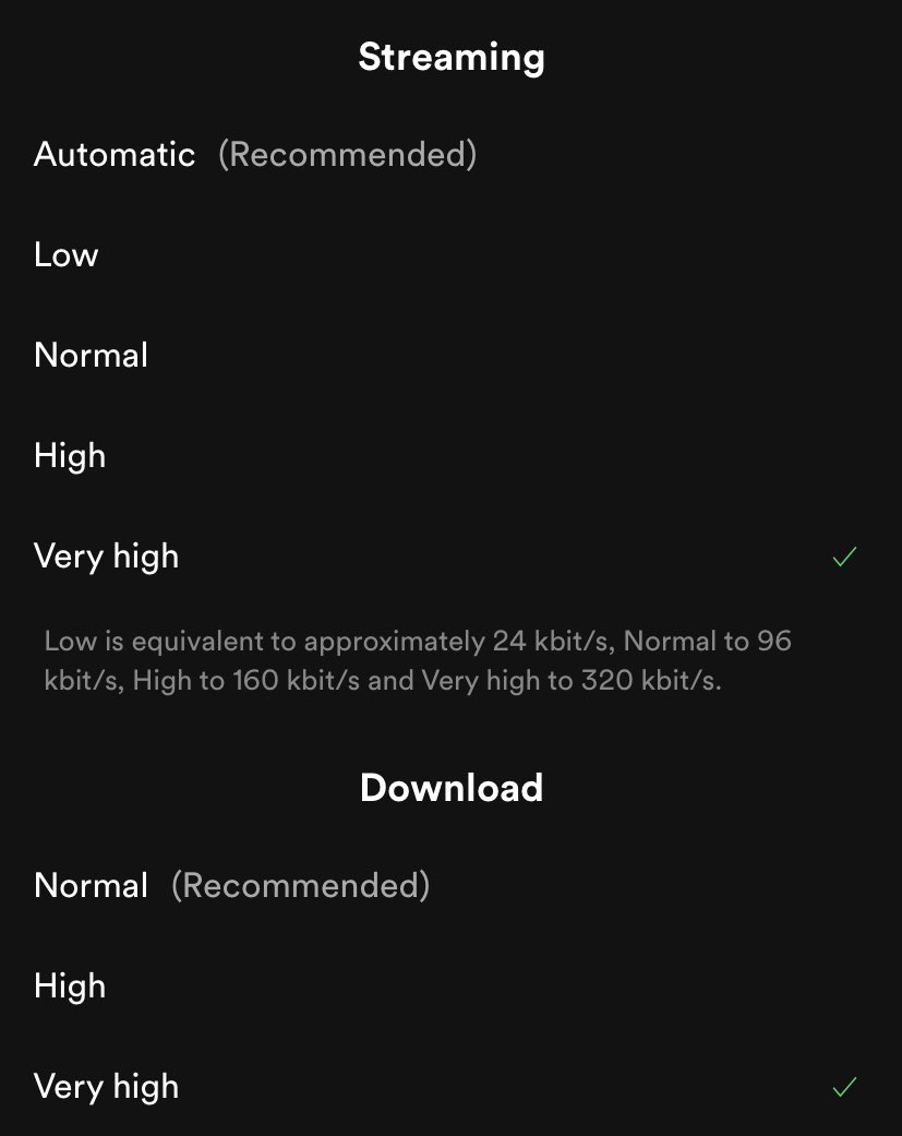 tarnnykim's tweet photo. Spotify Hack 📍

พอดีเมื่อกี้ลองไปดูคลิปที่มีฝรั่งสอนปรับ  Spotify ให้รีดเสียงออกมาดีที่สุด ลองปรับตามเองละมันโอจริง ขอยาดแชร์ค้าบบบ 🥰

✅ Music Quality -> ปรับตามภาพ
✅ Playback -> เอา Audio Normalization ออก
✅ Playback -> ปรับเป็น Quiet
✅ Equalizer -> ปรับตามภาพ (Optional) https://t.co/DH1fn0rCjL