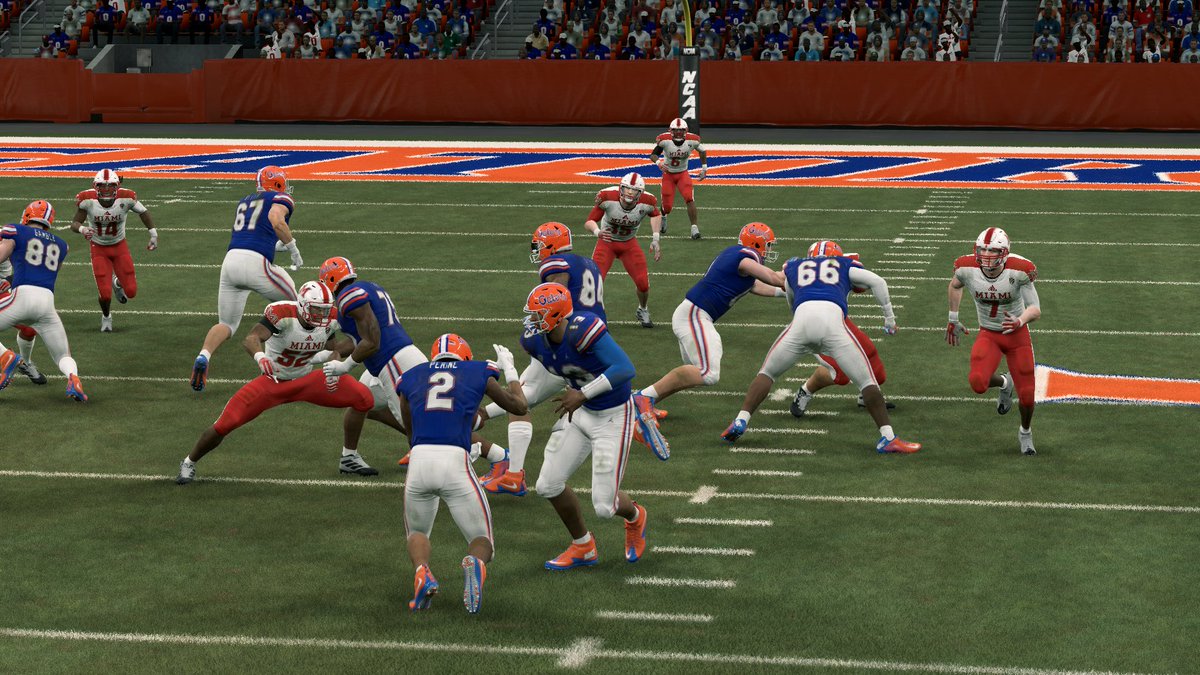 tywizzler's tweet image. No. 9 Florida defeated No. 24 Miami (OH) 57-21 in their third ever meeting (2-1 UF). In a game the RedHawks had no chance, the Gators' offensive attack was nearly unstoppable as @18franks completed 84% of his passes for over 300 yards.