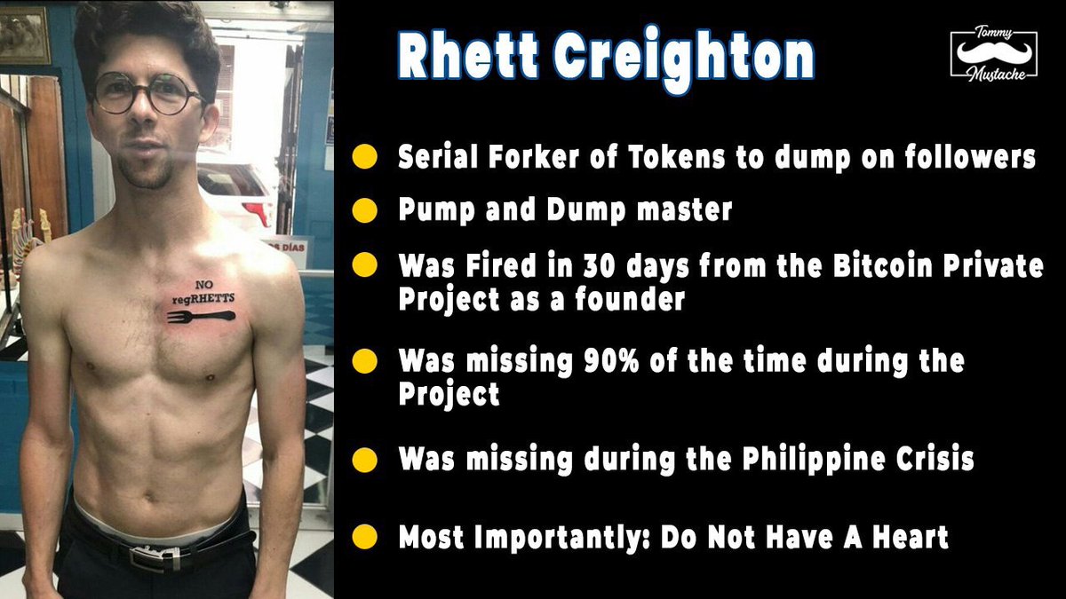 MustacheTommy's tweet photo. 20,000 $TRX giveaway to 20 people at 1,000 $TRX each

✅Like + Retweet
✅Tag Five (5) 800CC Community Members

✅Comment: Google Rhett Creighton Serial Forker and decide for yourself.  Don't let him trick you into buying $ZCL so he can dump on you.  

He is a Ponzi scheme master https://t.co/2g17w9Iva3