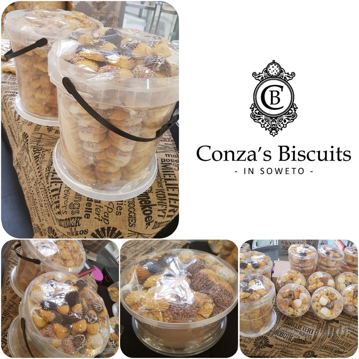 mutsongaRa's tweet photo. We bake the most delicious home made biscuits and we are based in Soweto Kliptown. 
Prices: 
1kg R120
5lt R280
10lt R350
20lt R600
Send a WhatsApp to 0735491505 to place an order😀😀😀
#DJSBU https://t.co/oa8NwqdWCr