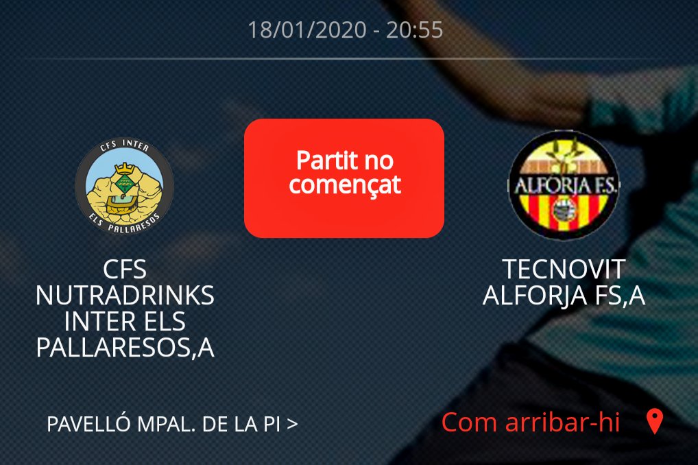 InterPallaresos's tweet photo. ⚽| MATCHDAY
Avui ens visita... El líder. Acosta't al pavelló de la Pineda i dóna suport a l'equip.
@InterPallaresos vs Tecnovit @AlforjaFS (20:55h).
#interlive #InterAlforja https://t.co/l4DOBWsd6Y