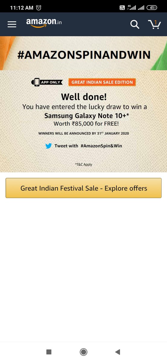pankaj_odisha's tweet photo. #Amazon spin and win https://t.co/rFP9HiGWNg