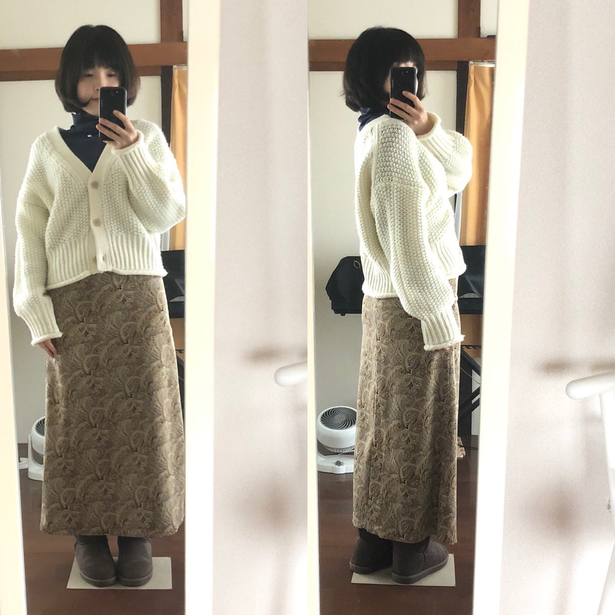 ClothesWakana's tweet photo. #ボア #コート (#ローリーズファーム )
#セーター (ローリーズファーム )
#トップス (#ユニクロ #UNIQLO )
#ネックレス (#ファイテン )
#スカート (ローリーズファーム )
#ムートン #ブーツ (#しまむら )
#休日コーデ #冬服 #冬服コーデ #今日の服 #大人カジュアル #オシャレさんと繋がりたい https://t.co/4AzLkxb3Yw