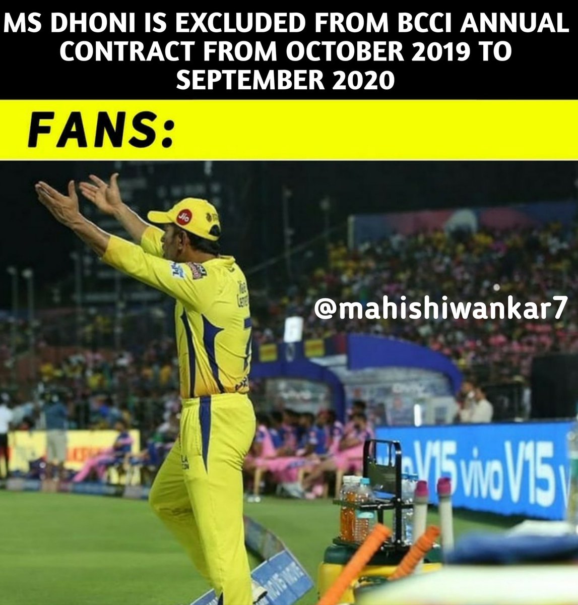 mahishiwankar07's tweet photo. 🙁🙁😢
@msdhoni #ComeBackMSD #WeMissUMahi https://t.co/ydSXnMPhOe