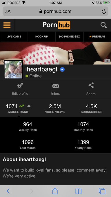 Weekly rank 964❤️thanks Ioves. Go check out our new butt plug public vid and the new deepthroat one xoxo