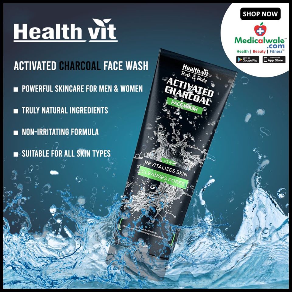 Select from a large collection of HealthVit Products and shop online at Medicalwale HealthMall. 

#Medicalwale_Healthmall - bit.ly/2U1MGgc

Download app-  land.ly/medicalwale

#Medicalwale #SaturdayMotivation #CharcoalFaceWash
#Healthvit #Charcoal