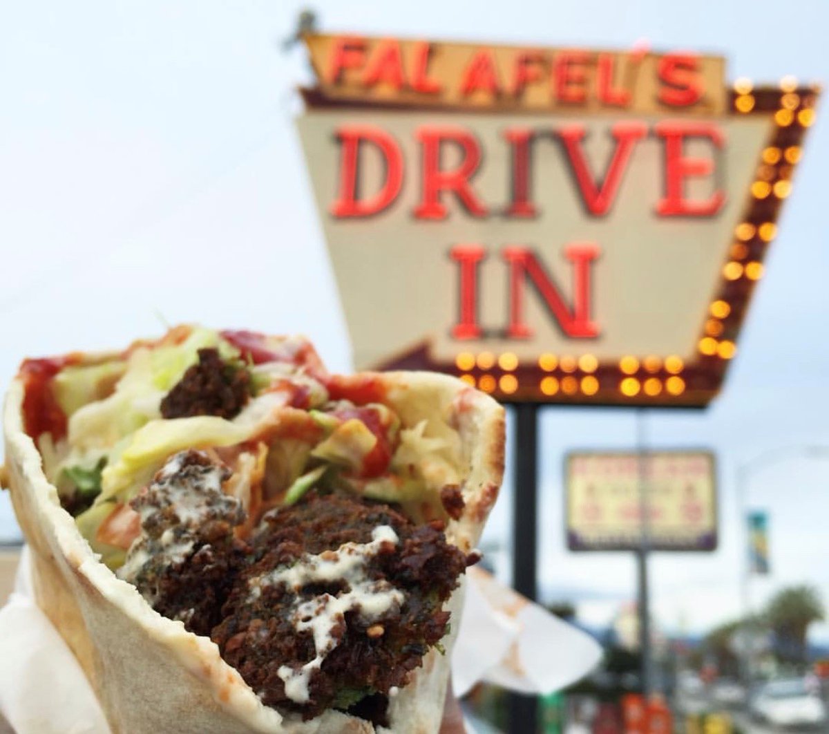 LQSanJose's tweet photo. A San Jose favorite! Falafel Drive-In 😊 https://t.co/OnwNamBD3i
