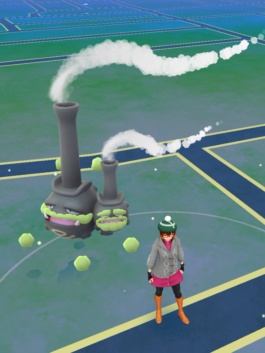 Abu1750a Maxマタドガスを相棒にしてみた 動くたびに煙がモクモクで落ち着けない マタドガス ポケモンgo