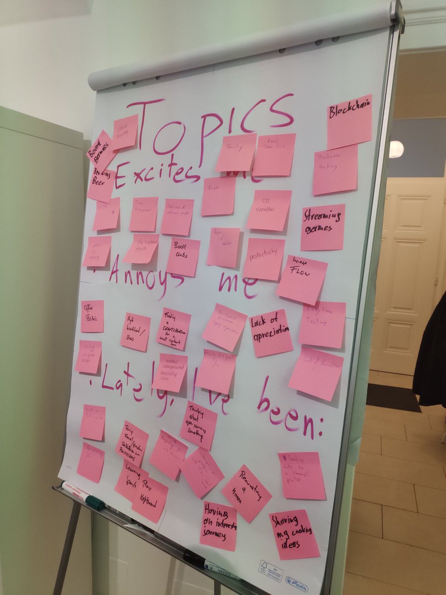 A Flipchart full of post-its