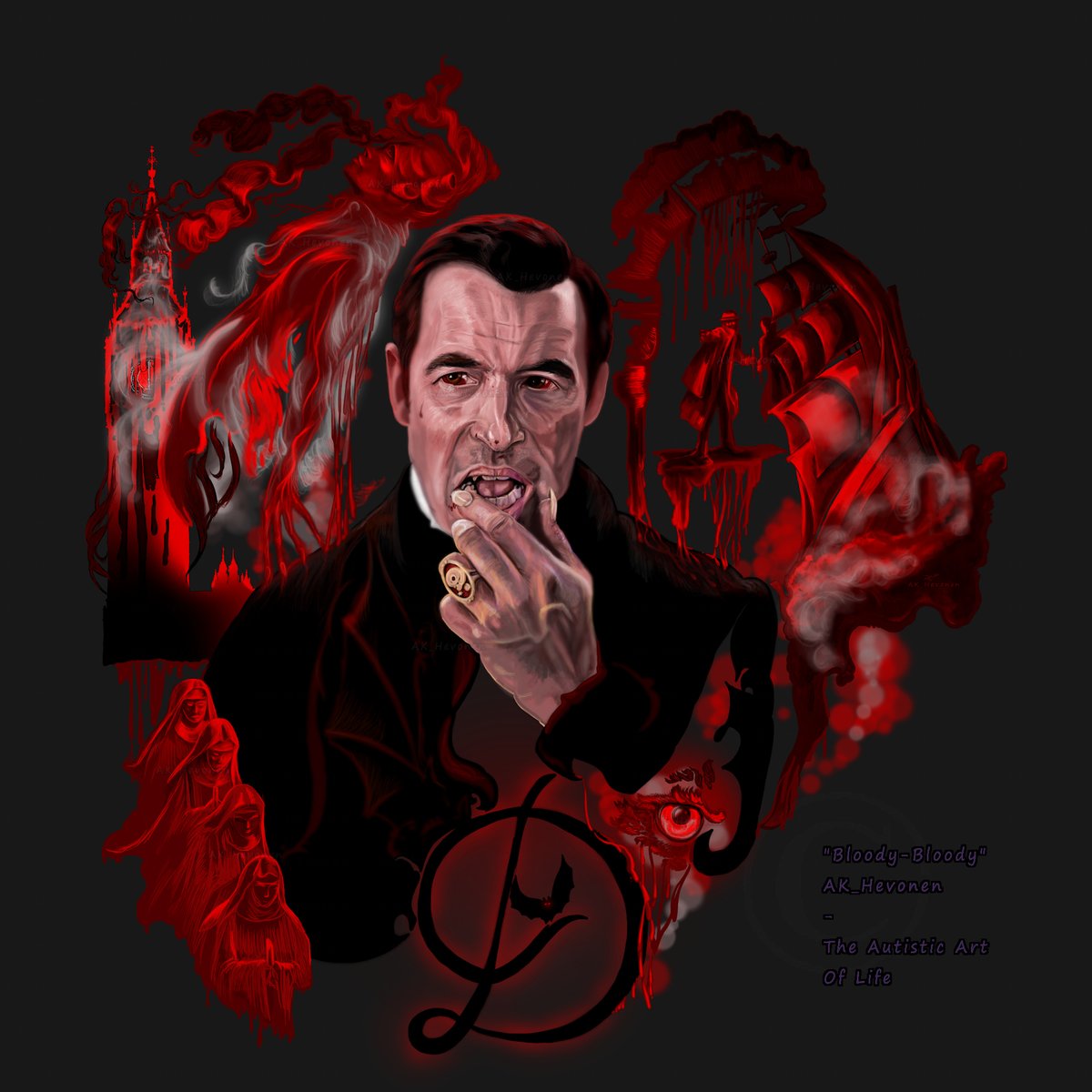 AK_Hevonen's tweet photo. @EvilsHero @NetflixKR Here I am try. TY @paulaannev , I was not online &amp; own no mobilephone.  Part One (sorry). #DRACULAnetflix #dracula2020 #draculabbc (!!) #DRACULA #ClaesBang #MarkGatiss #SueVertue #stevenmoffat #Hartswoodfilms #Sherlock https://t.co/OGwRwUB2VT