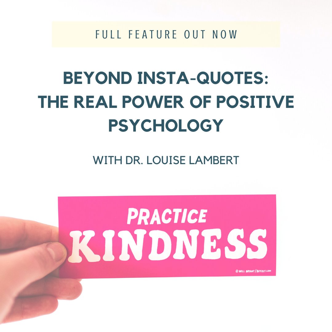 TWellnessMotion's tweet photo. Beyond Insta-quotes: The Real Power of Positive Psychology with Dr. Louise Lambert. Full feature out now https://t.co/3GlHPMWjxc
.
.
.
#positive #positivity #positivemindset #thinkpositive #mindset #growth #psychology https://t.co/lAzhUylosz