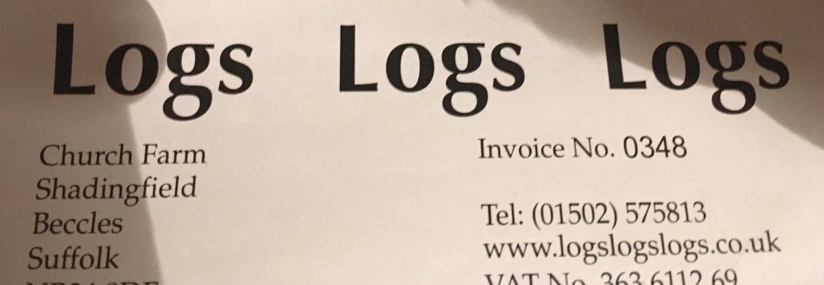 photo of invoice from company called logs logs logs which is a bit like pigs pigs pigs pigs pigs pigs pigs