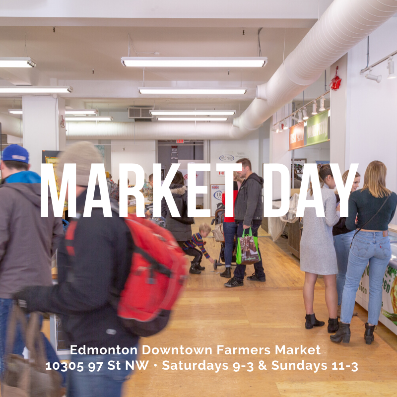 It's market day!!! Shop for fresh, in-season foods, 'homemade' meals, check out the artisan goods, and enjoy the entertainment all weekend. Today 9-3 and tomorrow 11-3. See you soon! #yegdtmarket