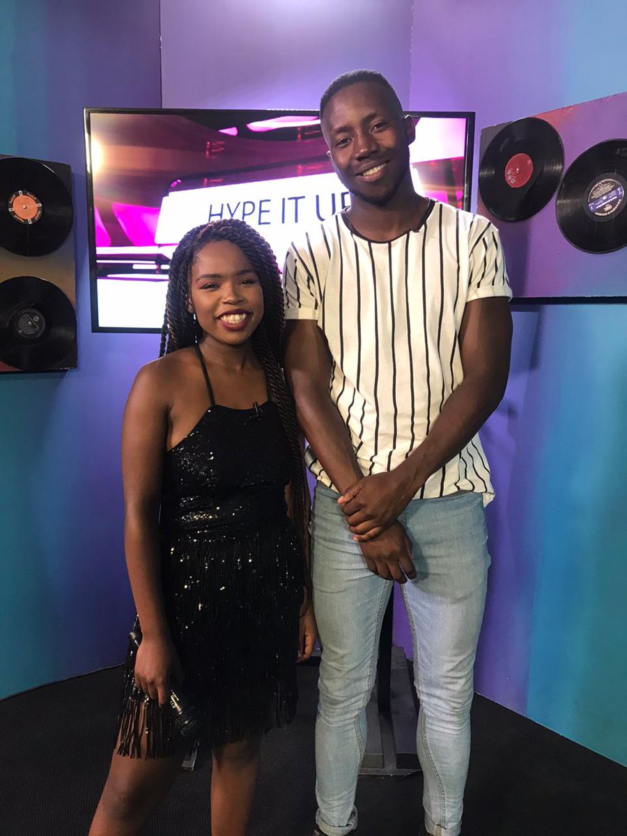 _HypeItUp's tweet photo. 2018 Idols winner Yangwa Sobetwa joined @_sazimanzi in studio to talk about her latest smash hit #PromisedLand. Make sure you do not miss it. #HypeItUpCTV #Channel263 https://t.co/nzvHM1JAdD